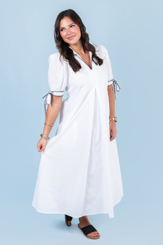 English Factory | Stitch Detailed Midi Dress