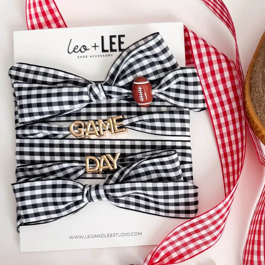 Leo + Lee | Gameday Lace & Charm Set - Black