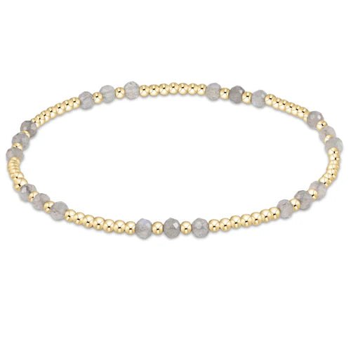 Enewton | Gemstone Gold Joy Pattern 3mm Bead Bracelet - Labradorite