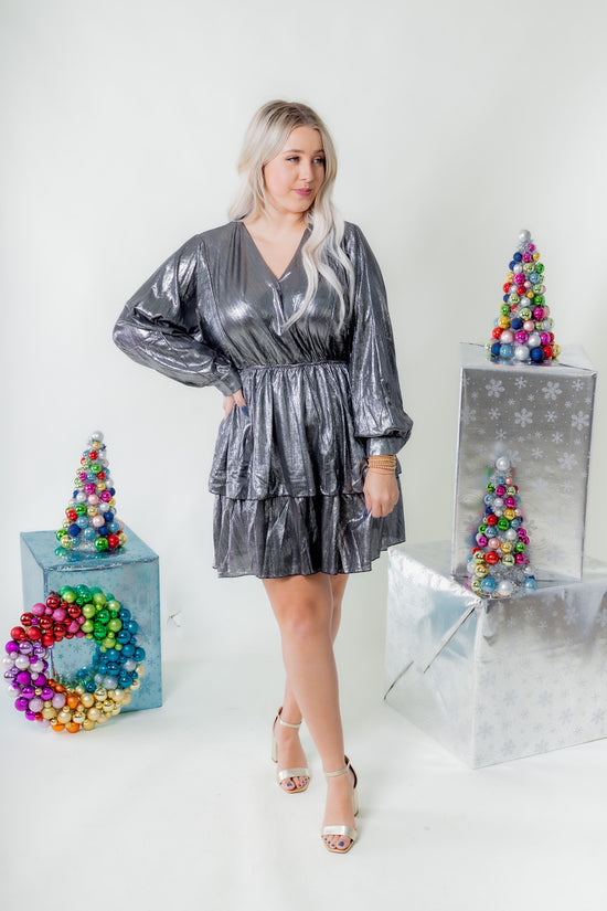 Load image into Gallery viewer, The Knox Metallic Dress (Final Sale)
