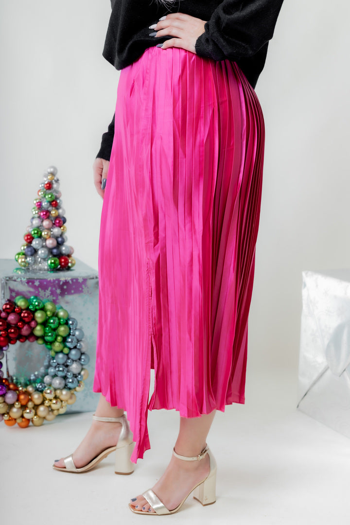 The Abigail Pleated Midi Skirt (Final Sale)