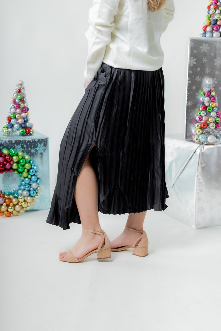 The Abigail Pleated Midi Skirt (Final Sale)