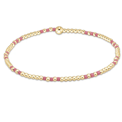 Enewton | Hope Joy Pattern 2mm Bead Bracelet - Bright Pink