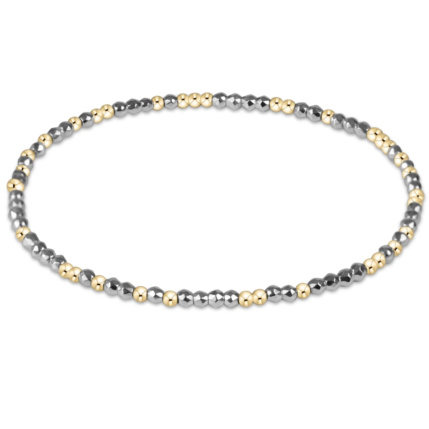 Enewton |  Hope Unwritten Bright Silver Faceted Hematite 2mm bead bracelet