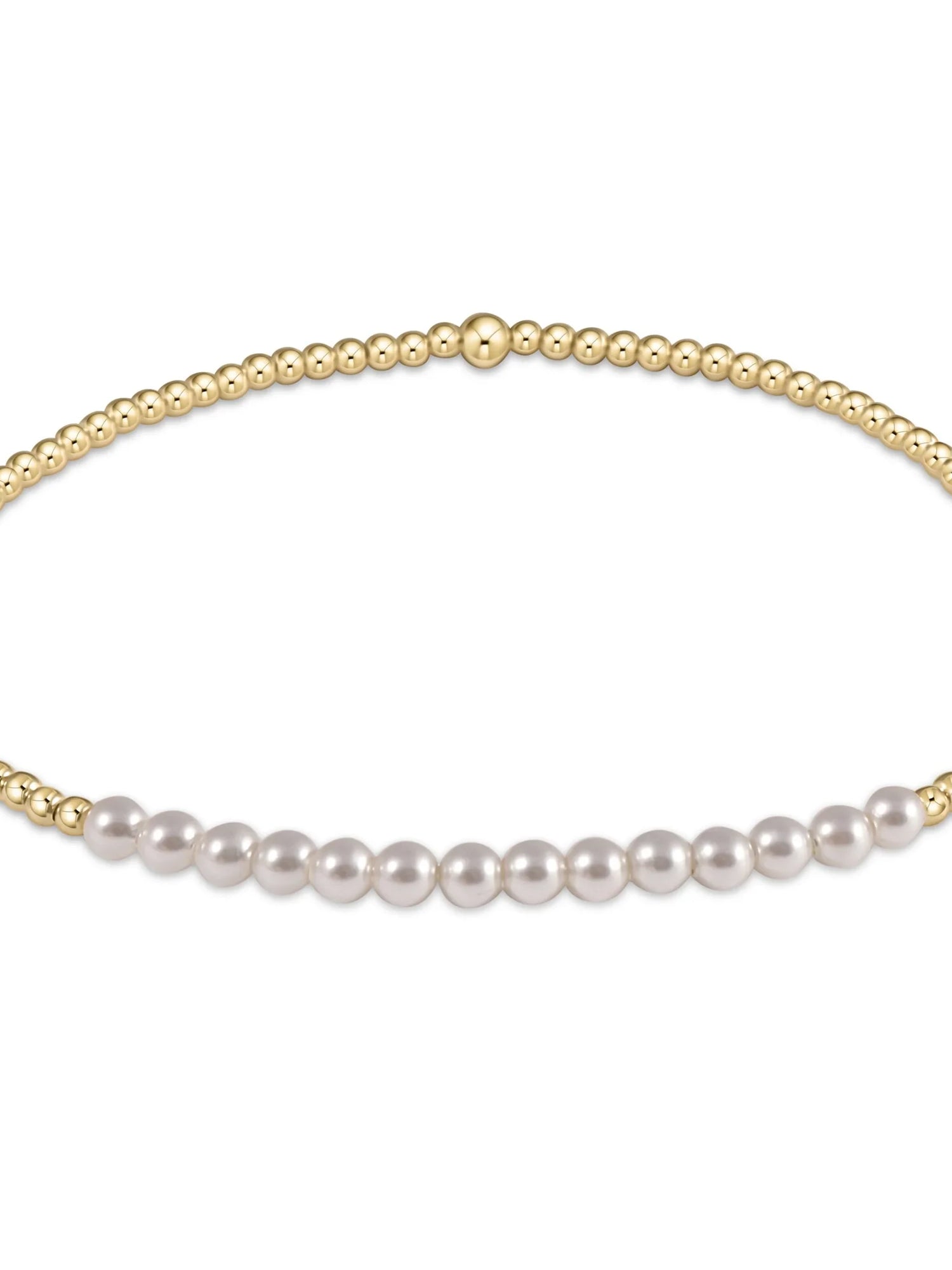 Enewton | Gold Bliss 2mm Bead Bracelet - Pearl