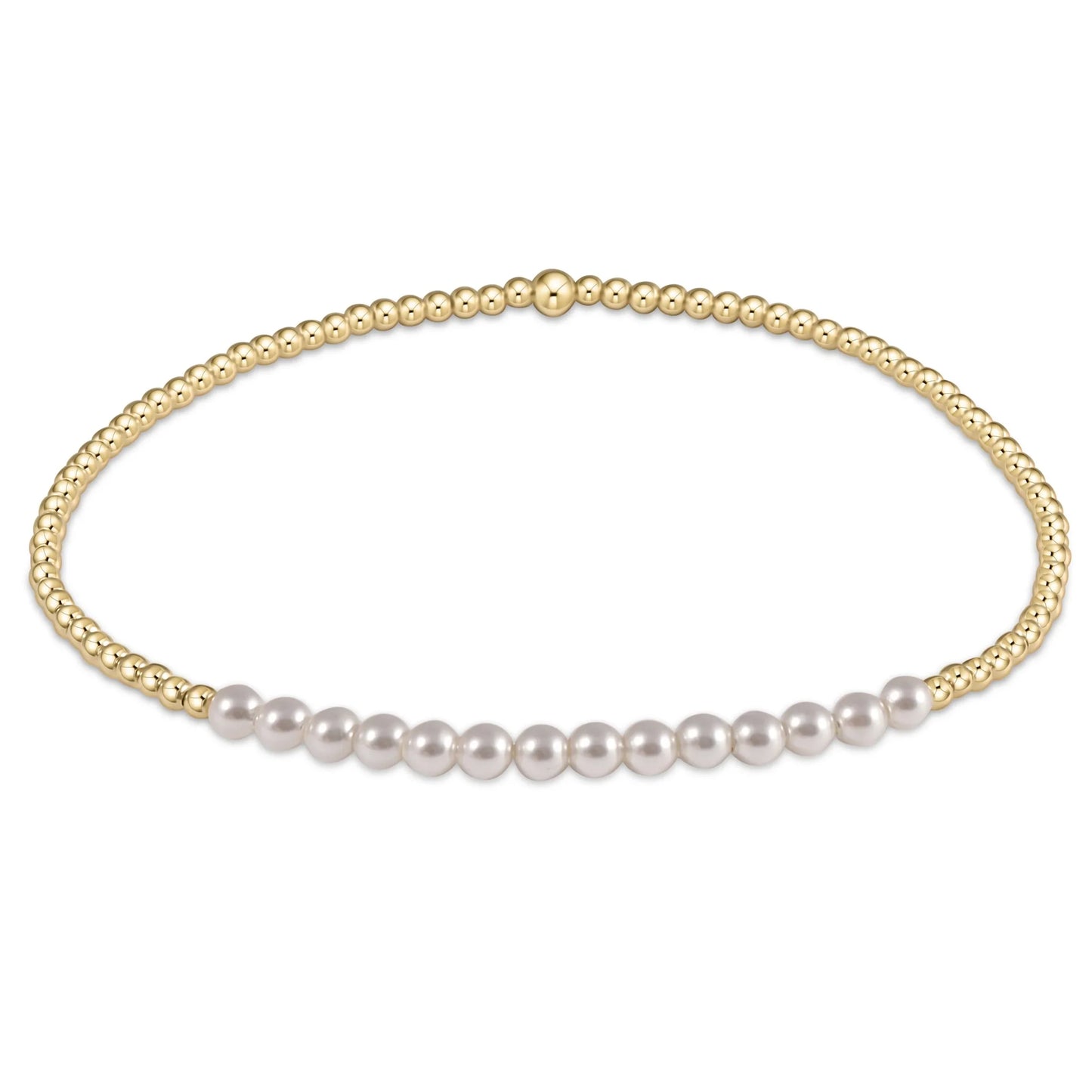 Enewton | Gold Bliss 2mm Bead Bracelet - Pearl