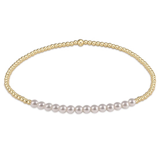 Enewton | Gold Bliss 2mm Bead Bracelet - Pearl