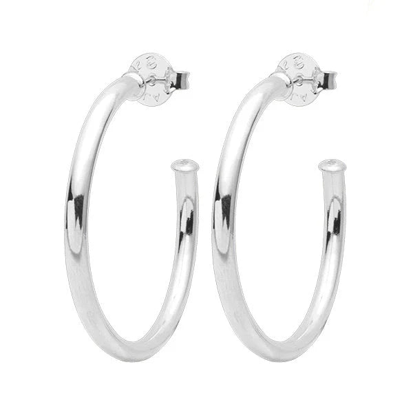 Sheila Fajl | Shiny Silver Small Everybody's Favorite Hoops