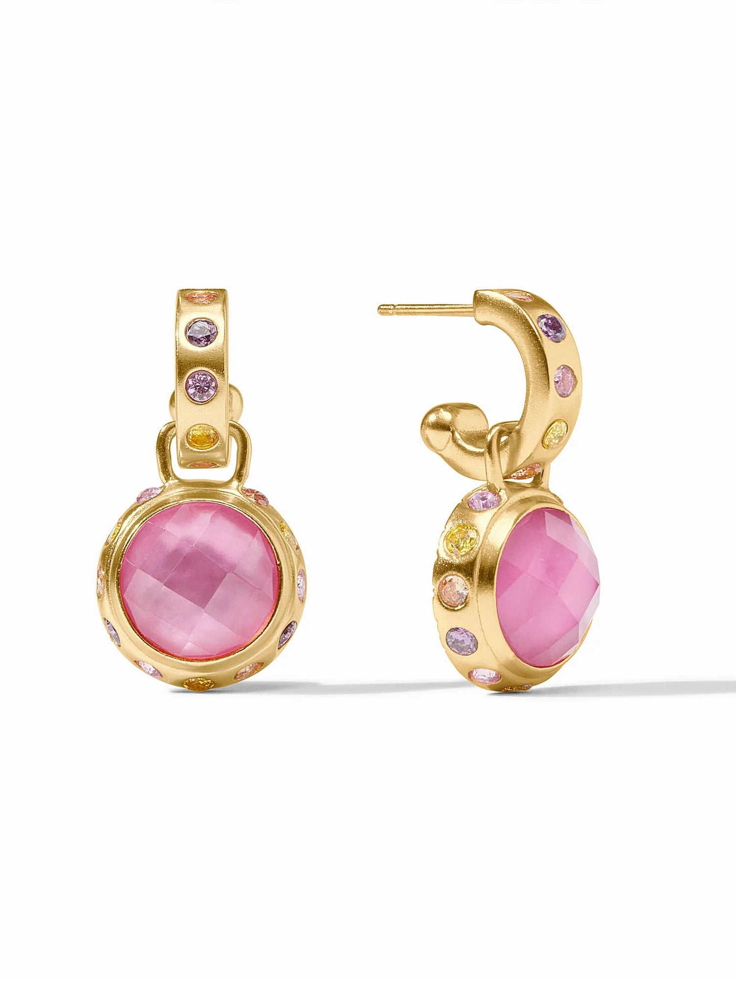 Julie Vos | Rainbow Hoop & Charm Earring
