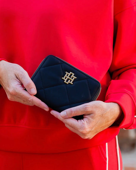 Caroline Hill | Paige Passport Holder- Black Nylon