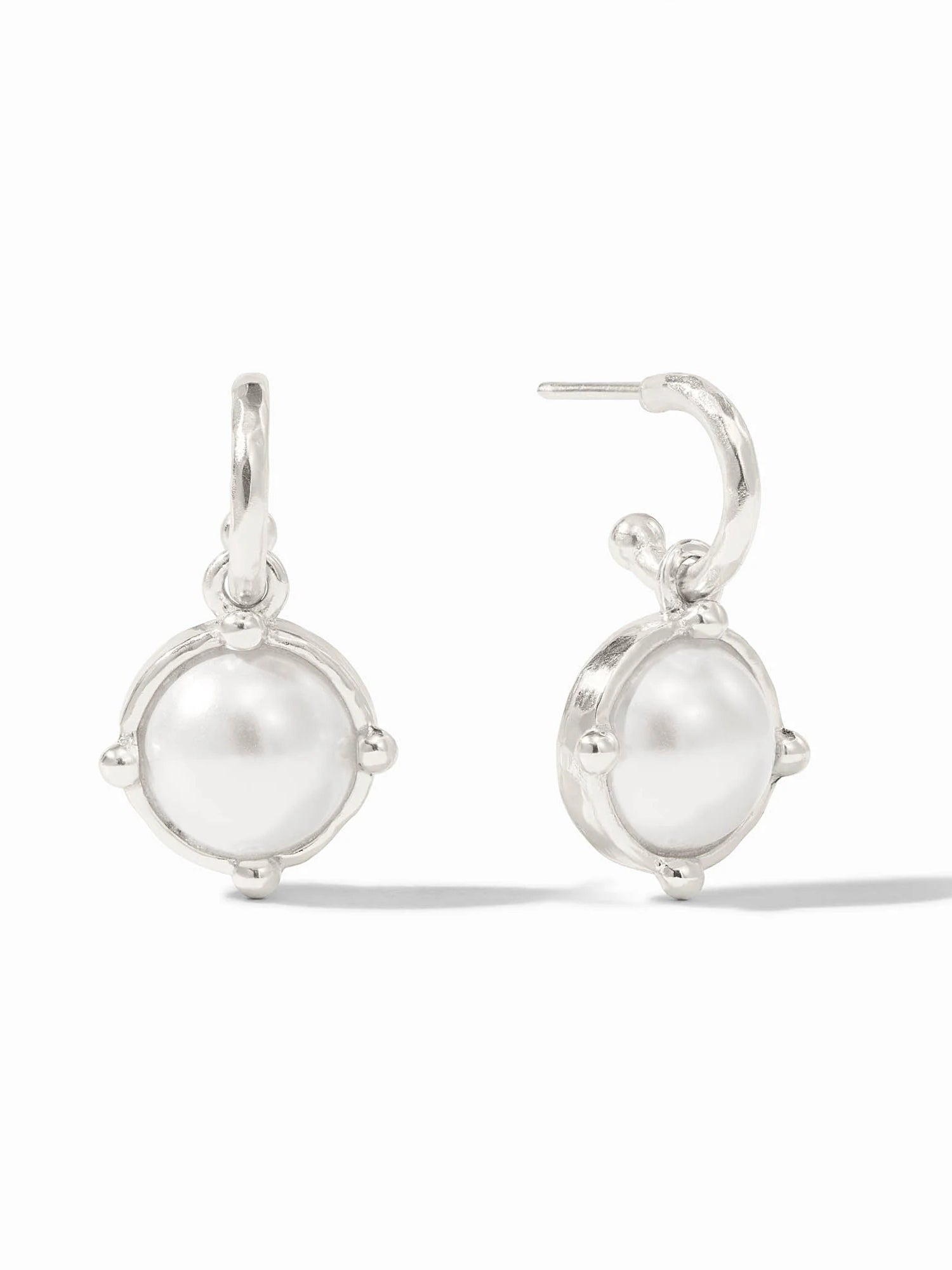 Julie Vos | Honeybee Hoop & Charm Earring- Silver
