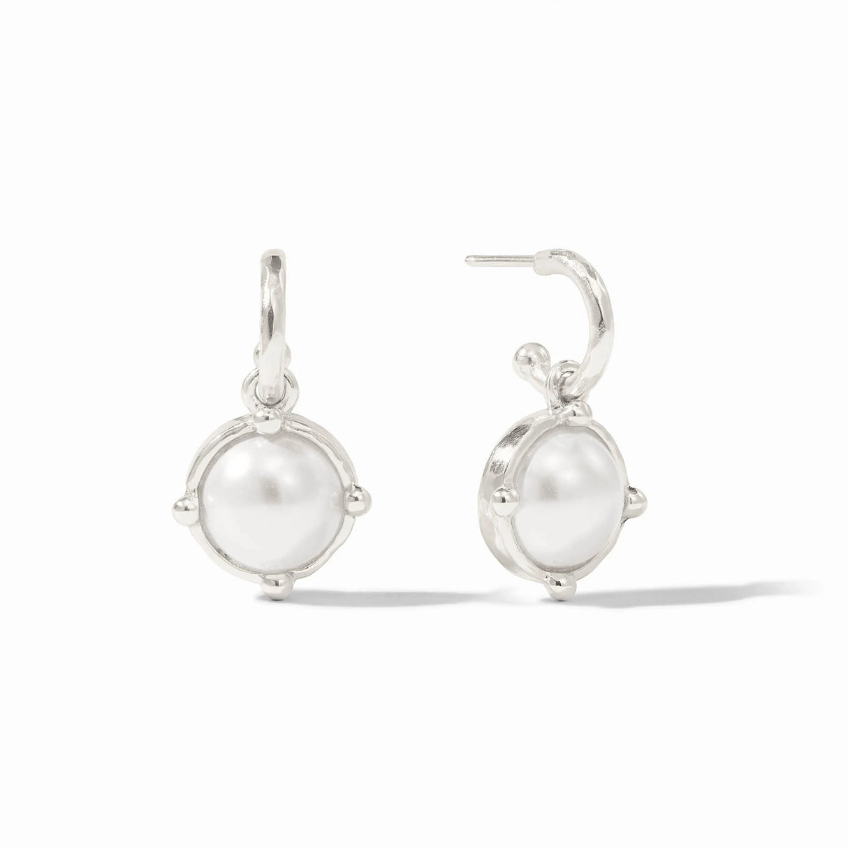 Julie Vos | Honeybee Hoop & Charm Earring- Silver
