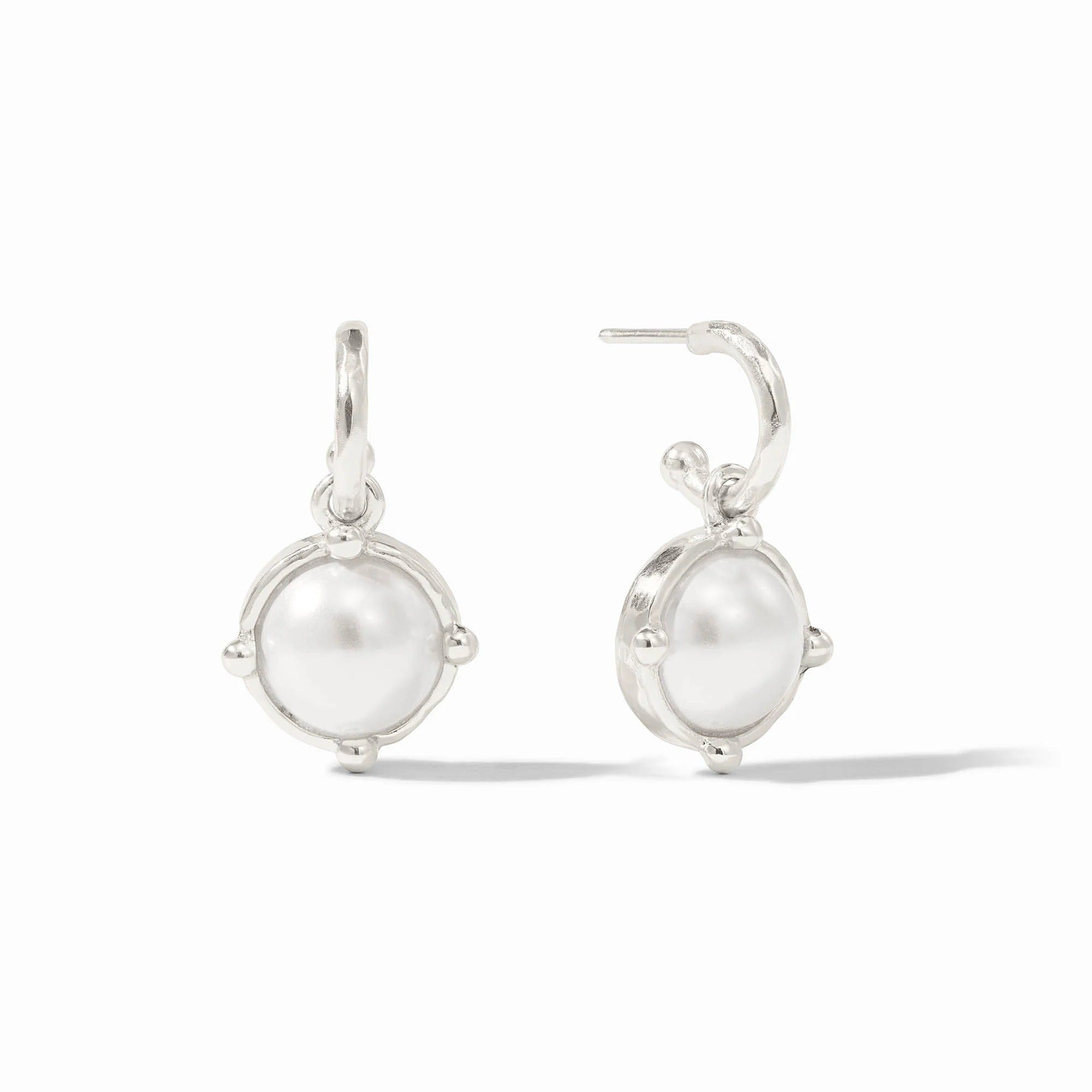 Julie Vos | Honeybee Hoop & Charm Earring- Silver