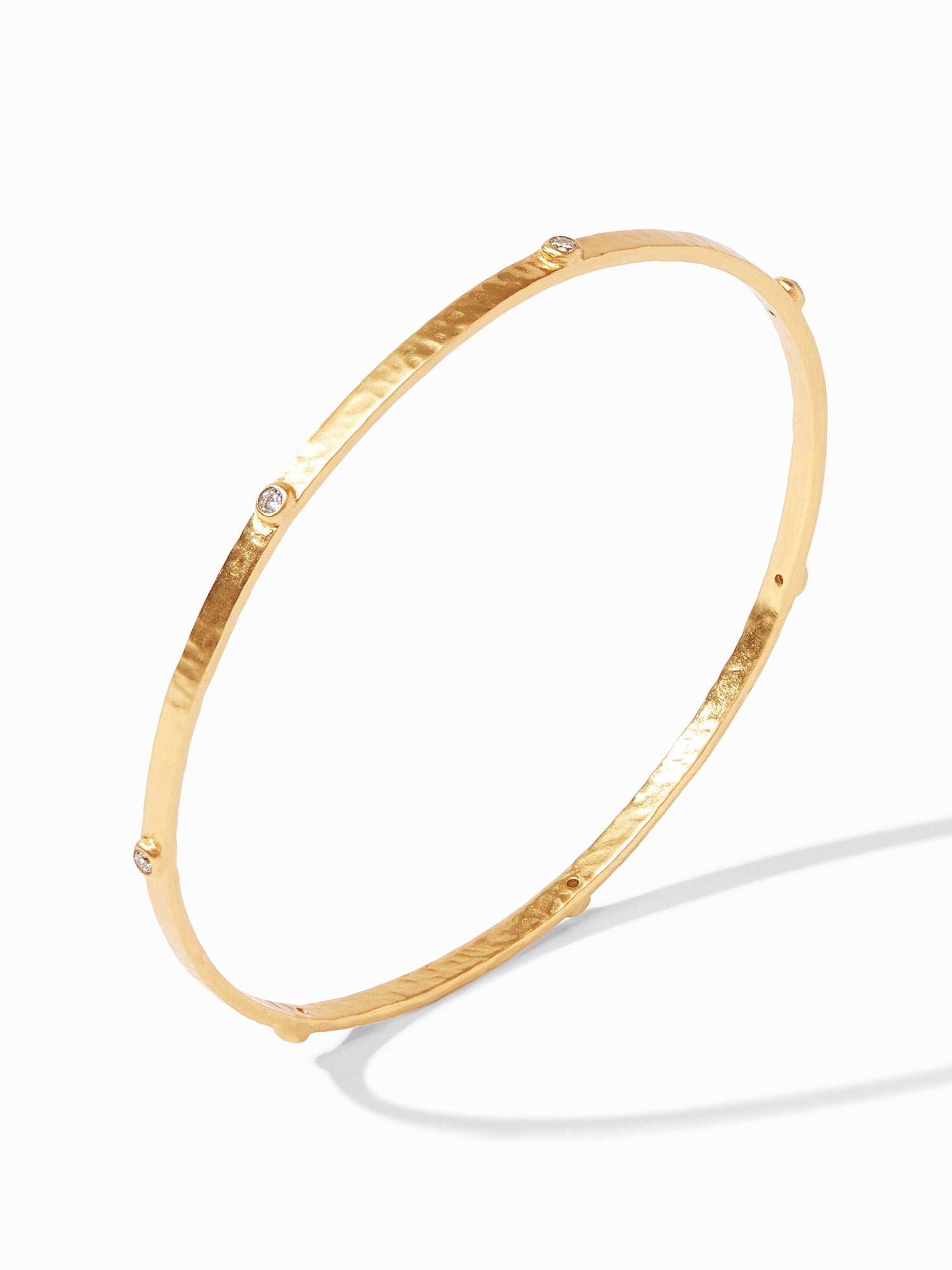 Julie Vos | Crescent Stone Bangle Gold