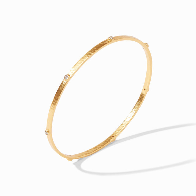 Julie Vos | Crescent Stone Bangle Gold