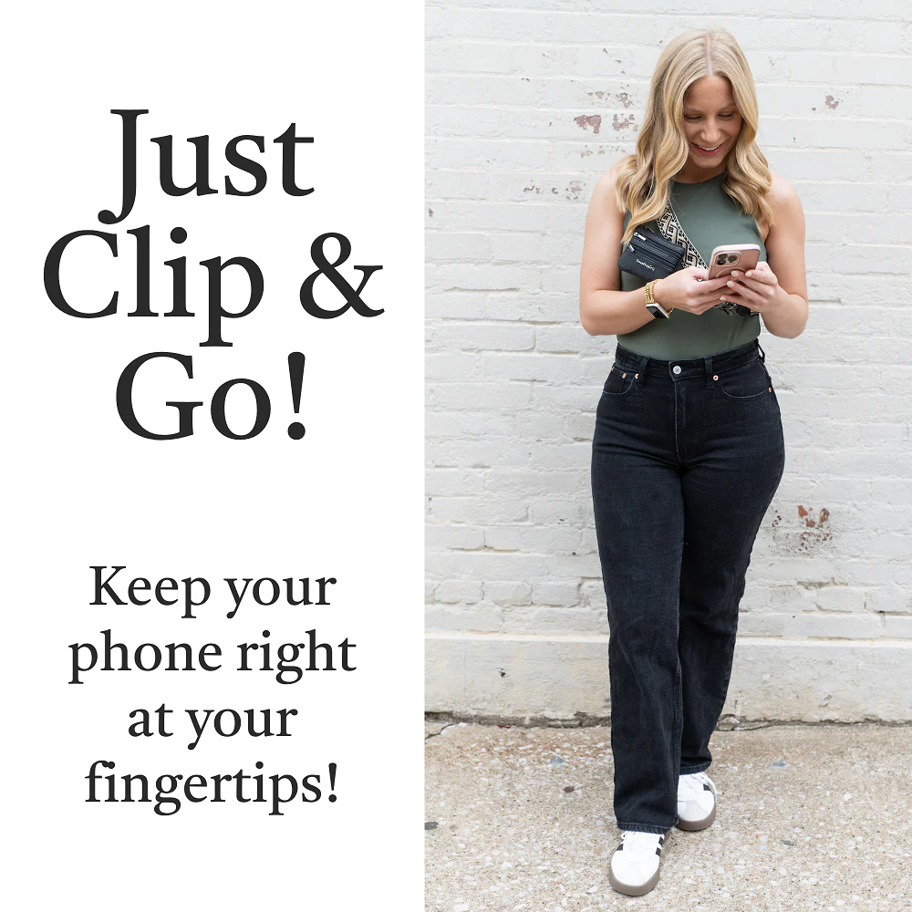 Save The Girls | Clip & Go Strap w/Zippered Pouch XOXO