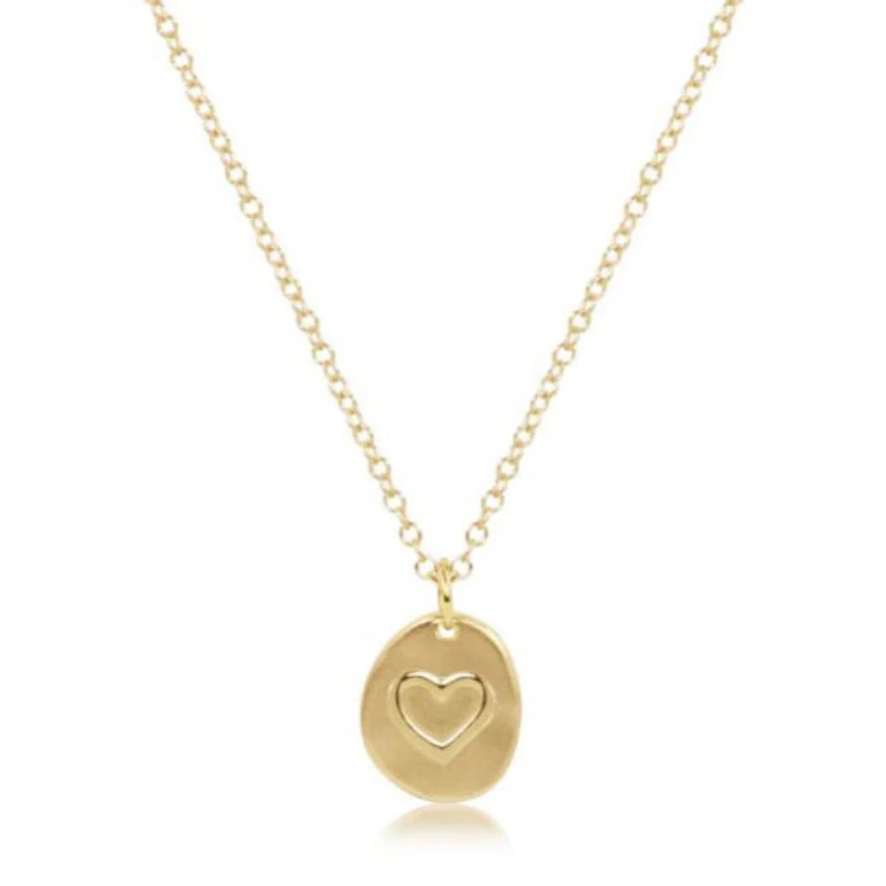 Enewton | Gold 16" Necklace- Inspire Love Small Gold Charm