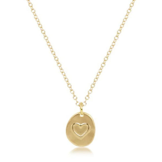 Enewton | Gold 16" Necklace- Inspire Love Small Gold Charm