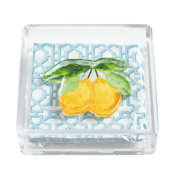 Mudpie | Lemon Napkin Holder and Weight Set