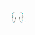 Julie Vos | Crescent Stone Hoop- Silver
