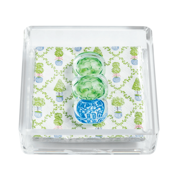 Mudpie | Topiary Napkin Holder and Weight Set