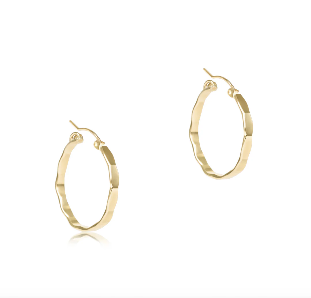 Enewton | Scalloped Rim Gold 1.25" Hoop - Smooth