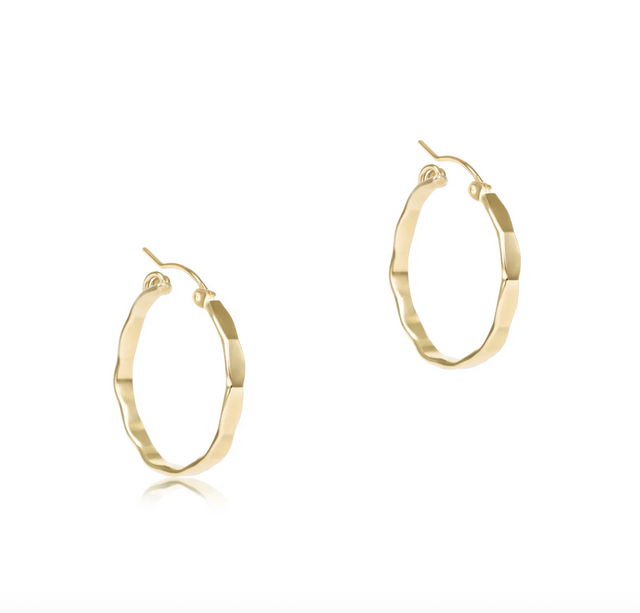 Enewton | Scalloped Rim Gold 1.25" Hoop - Smooth