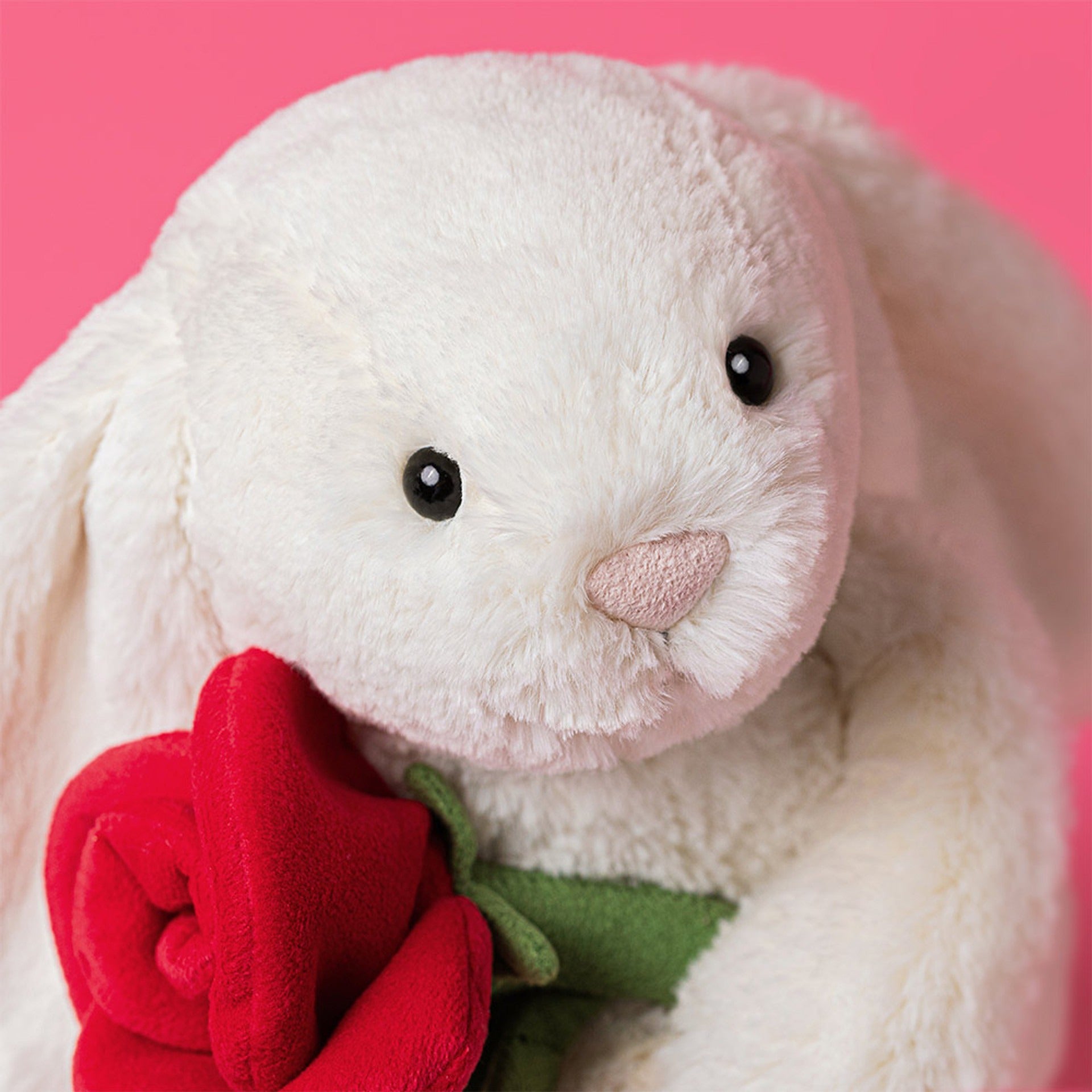 JellyCat | Cream Bunny With Rose