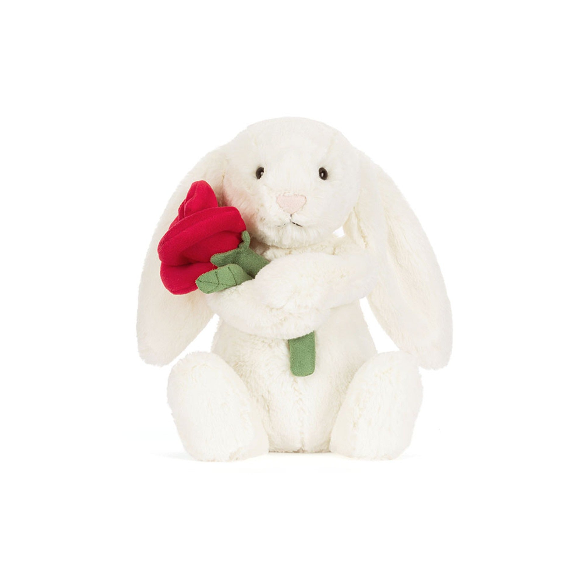 JellyCat | Cream Bunny With Rose