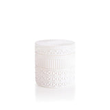 Capri Blue | Volcano White Opal Gilded Faceted Candle