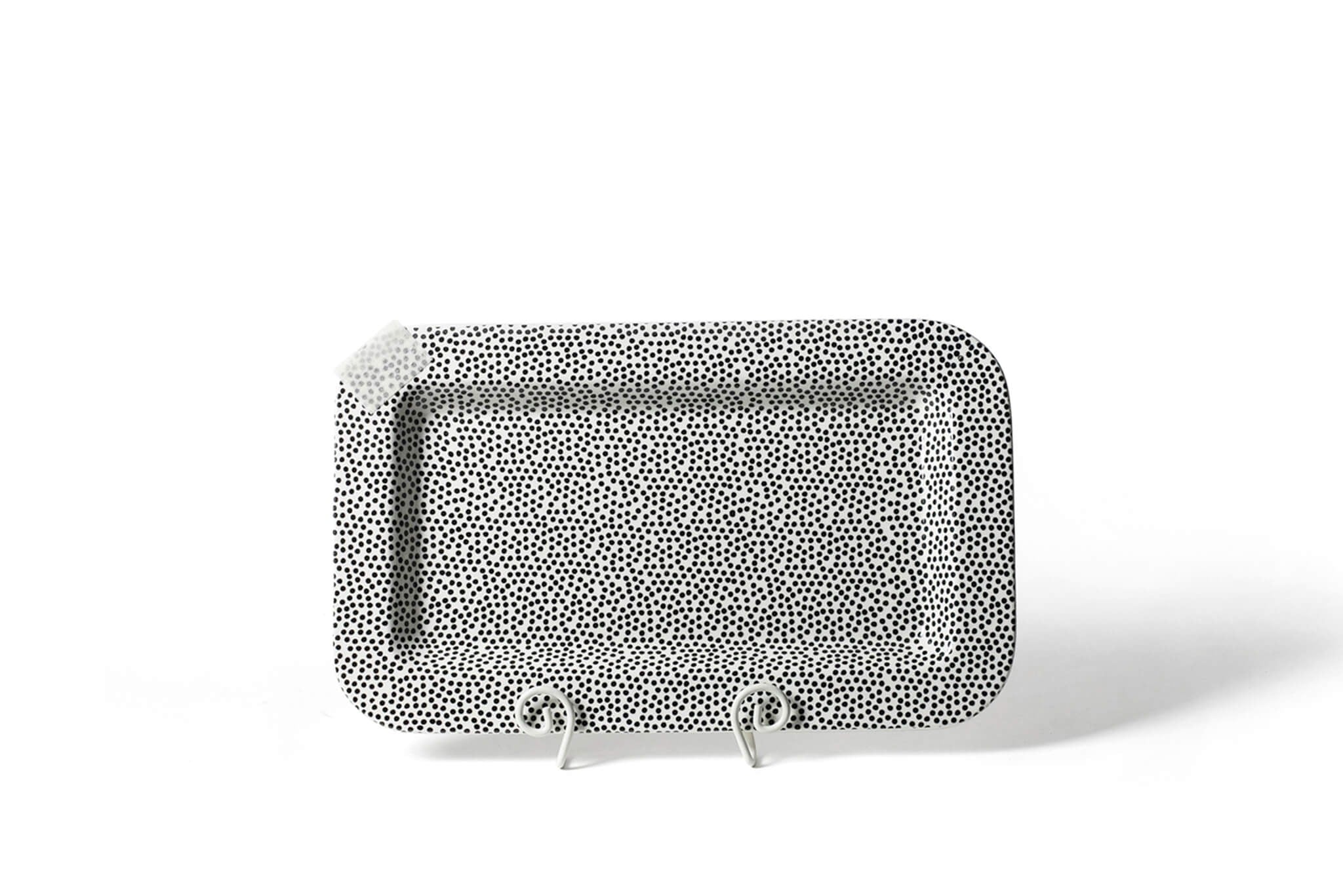 Happy Everything! | Black Small Dot Mini Entertaining Rectangle Platter