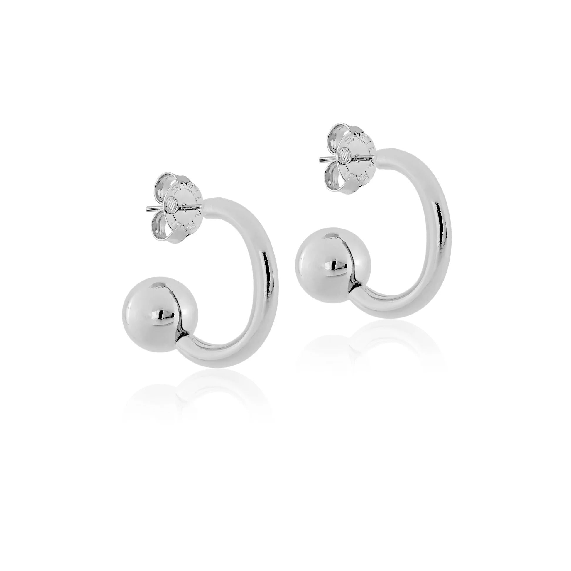 Sheila Fajl | Roberta Hoops - Shiny Silver Plated