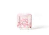 Happy Everything! | Pink Small Dot Happy Everything! Mini Square Platter