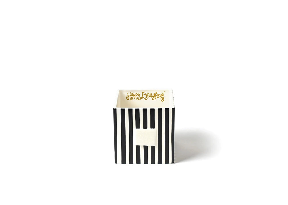 Happy Everything! | Black Stripe Medium Mini Nesting Cube