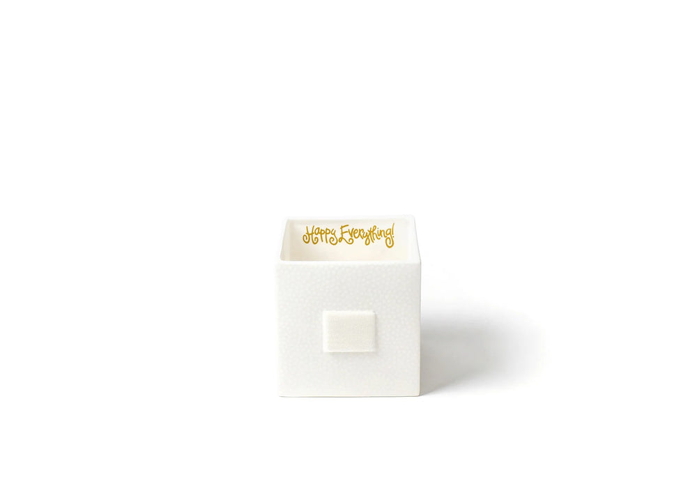 Happy Everything! | White Small Dot Mini Nesting Cube Medium