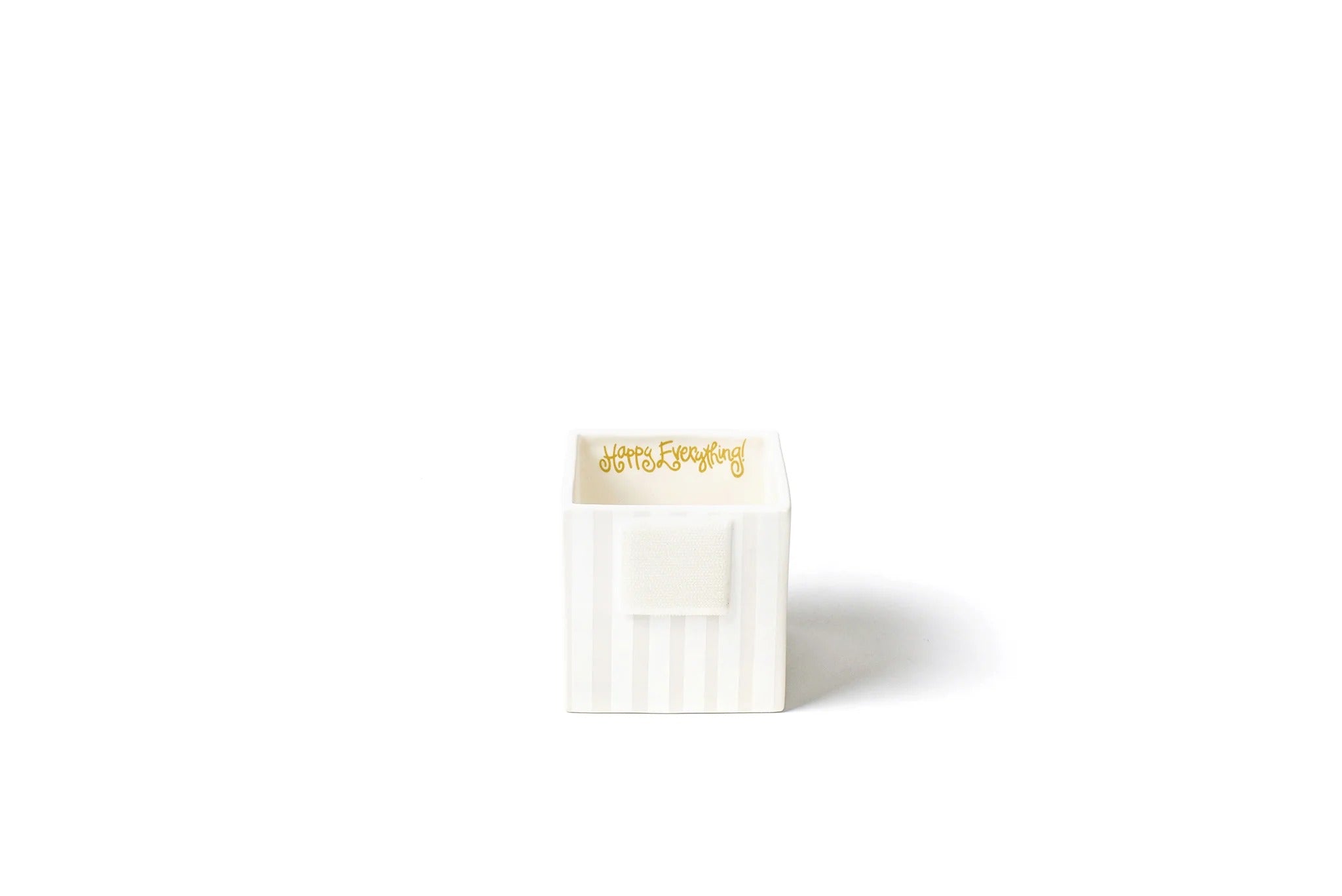 Happy Everything! | White Stripe Mini Nesting Cube Small