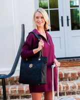 Caroline Hill | Kinzley Tote- Black Nylon