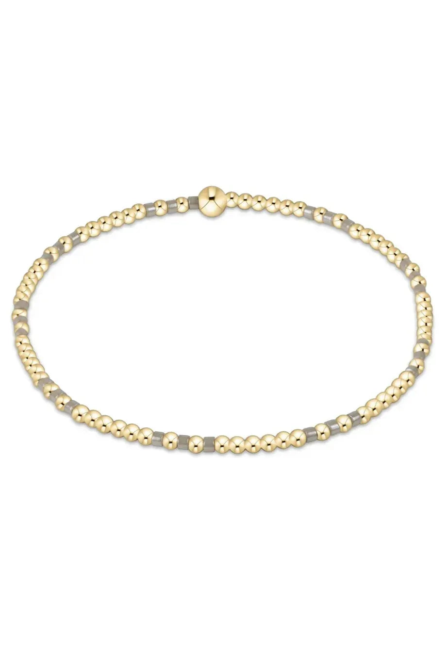 Enewton | Hope Joy Pattern 2mm Bead Bracelet- Taupe With A Twist