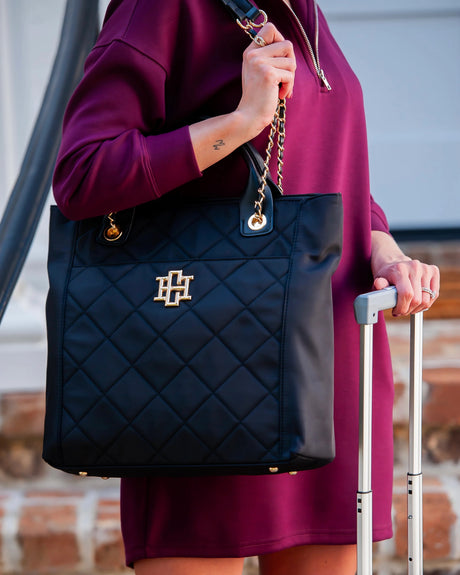 Caroline Hill | Kinzley Tote- Black Nylon