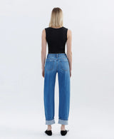 Vervet | Kate High Rise Cuffed Barrel Jean