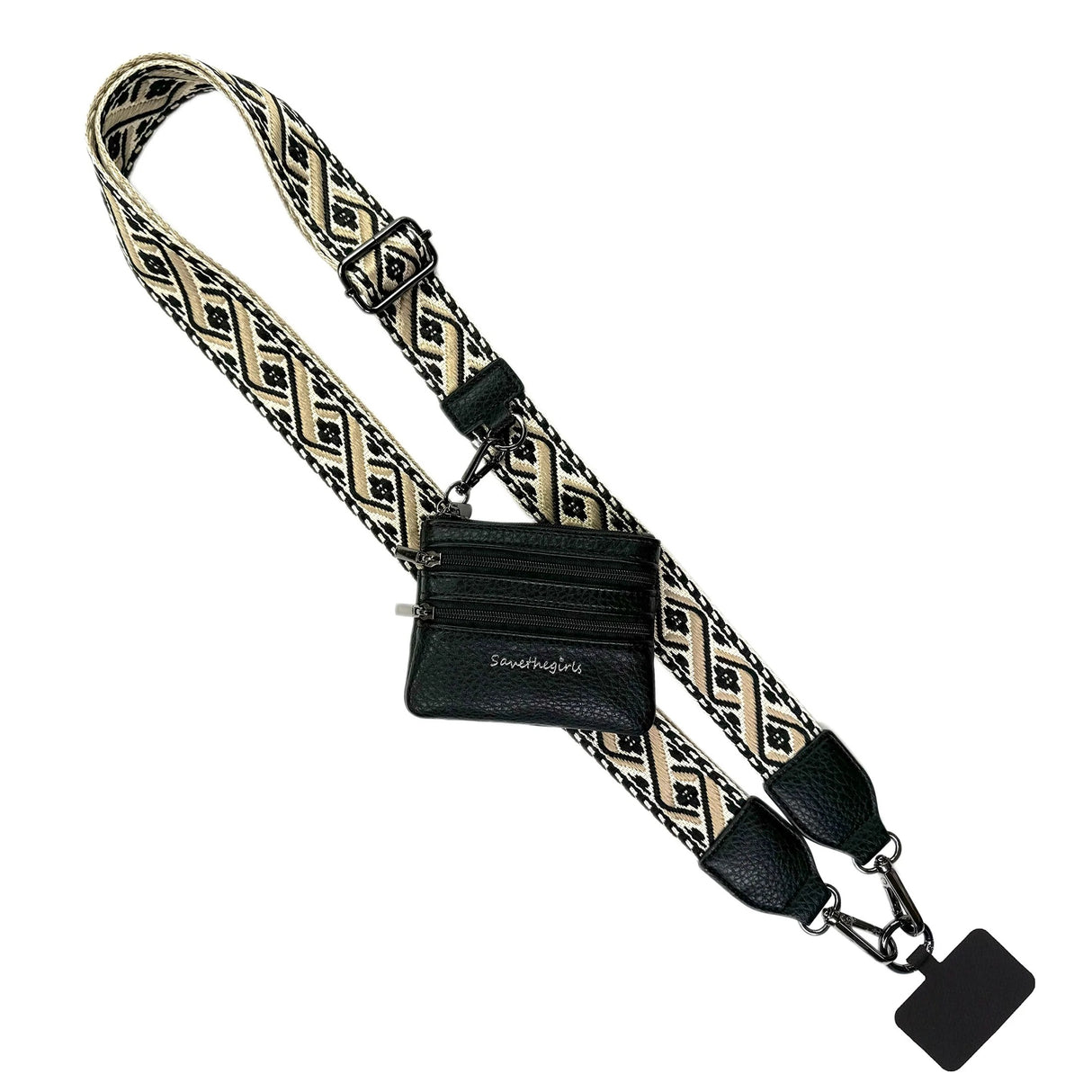 Save The Girls | Clip & Go Strap w/Zippered Pouch XOXO