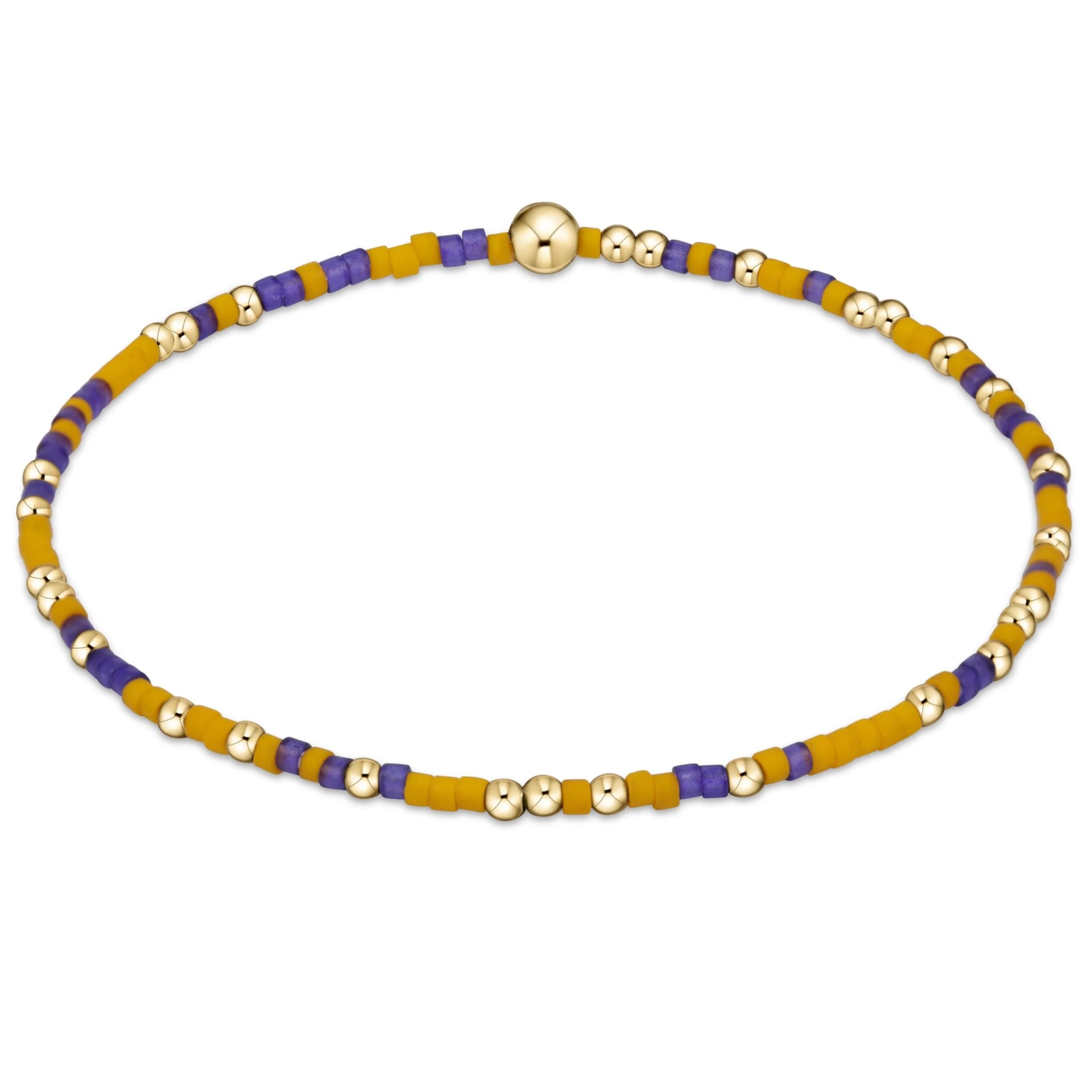Enewton | Gameday Hope Unwritten Bracelet- Deep Purple & Golden Yellow