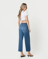 Vervet | Kris High Rise Drawstring Baggy Wide Leg Jeans
