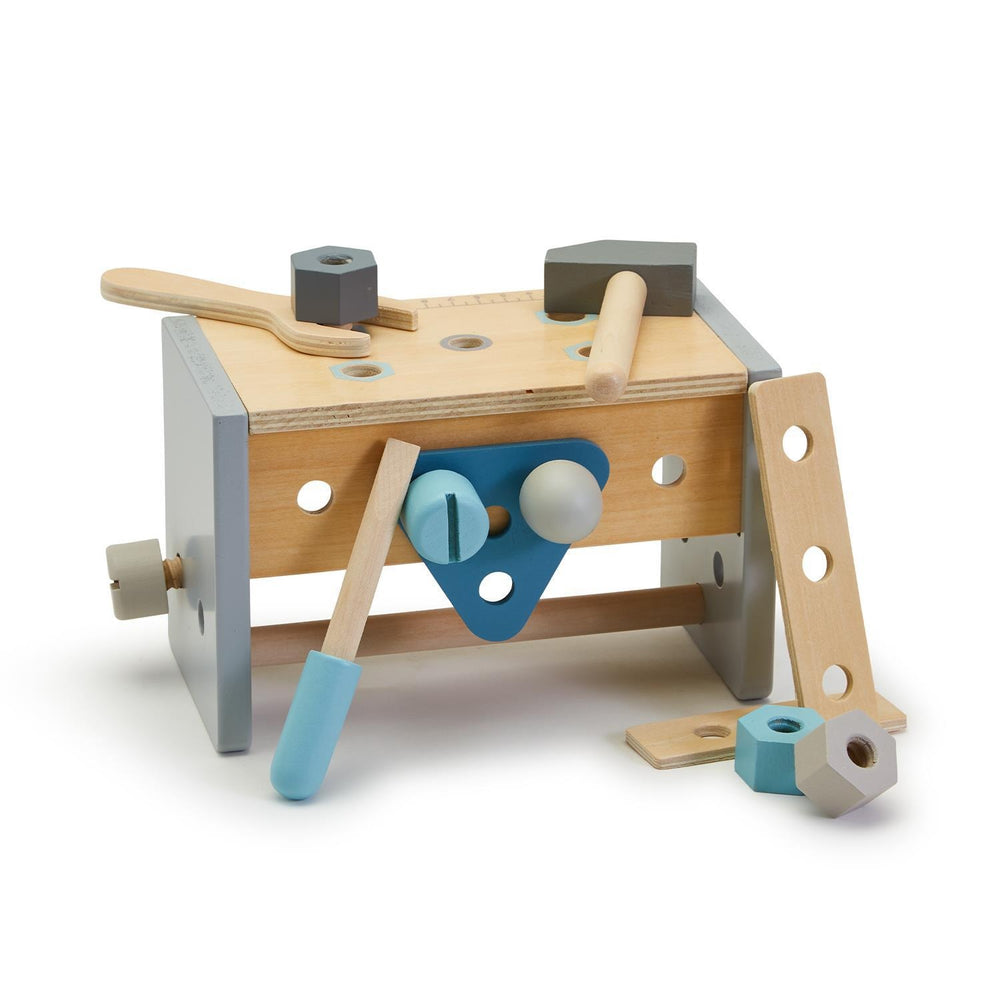 Kids 2-In-1 Wooden Toolbox / Tool Bench in Gift Box