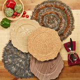 Pheasant Park Round Decorative Mat - Pheasant Feathers