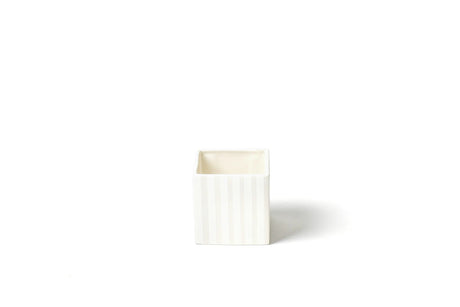 Happy Everything! | White Stripe Mini Nesting Cube Small
