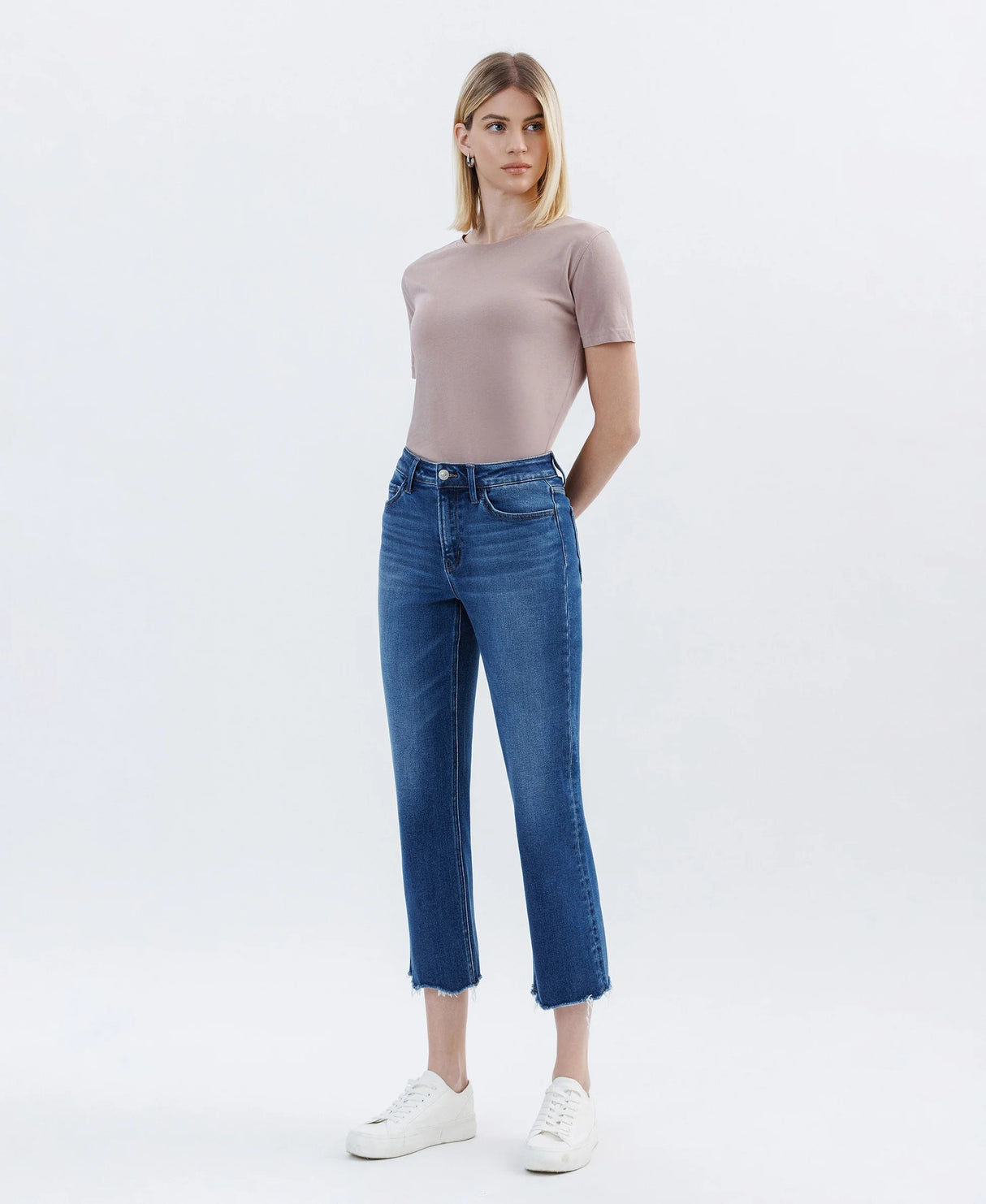 Vervet | Victoria High Rise Crop Straight Jeans