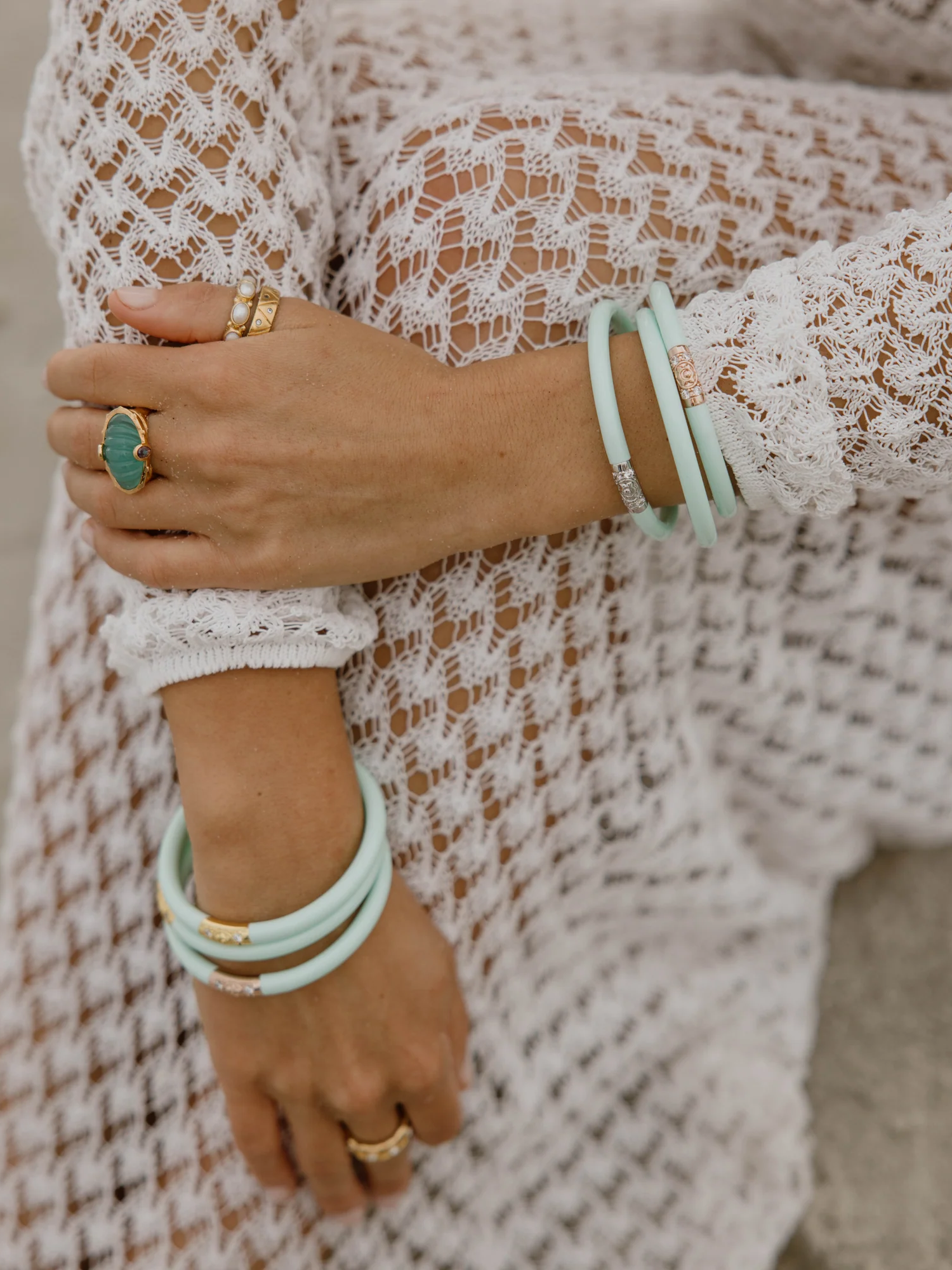 BuDhaGirl | Three Kings All Weather Bangles- Mint