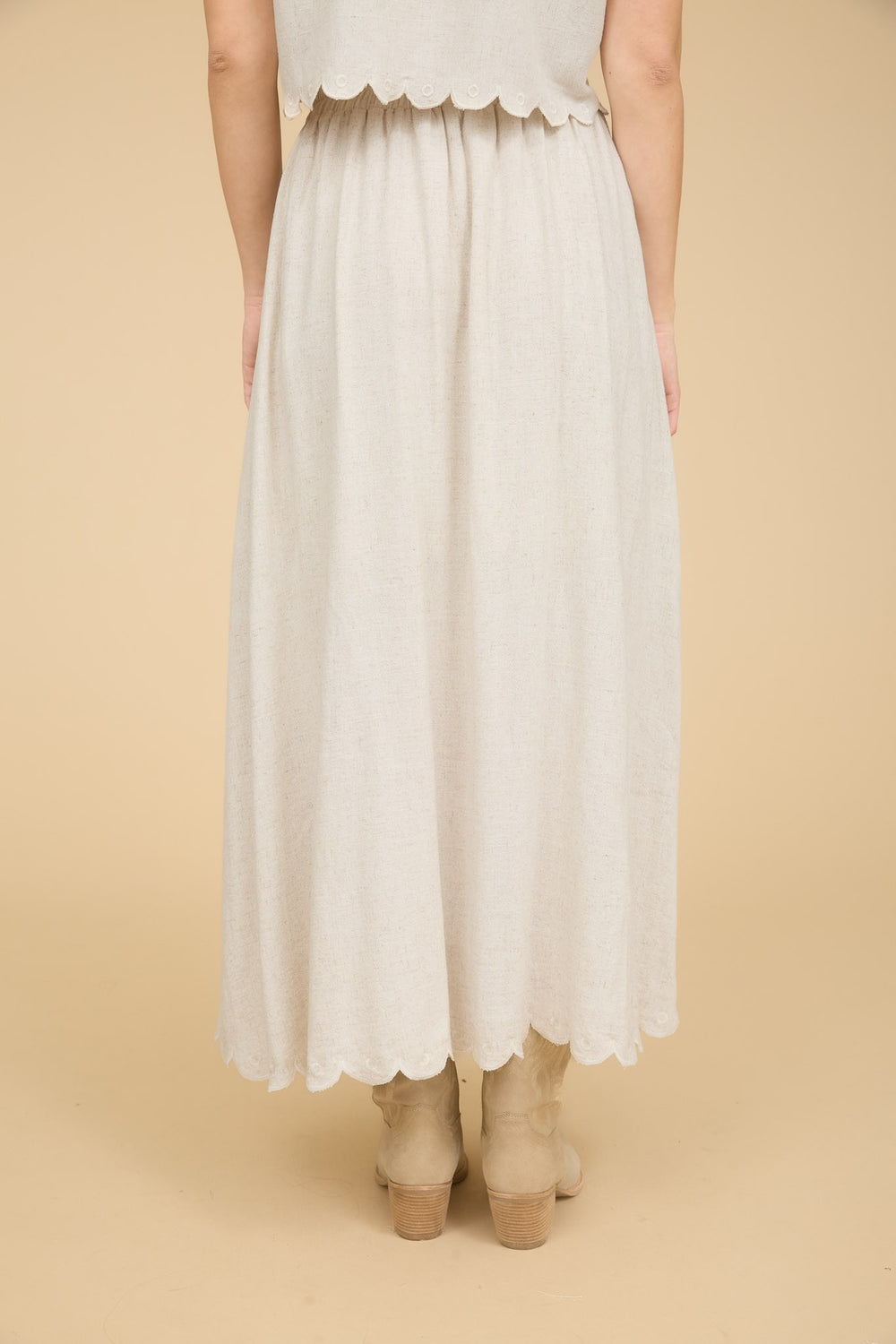 The Scallop and Sway Midi Skirt