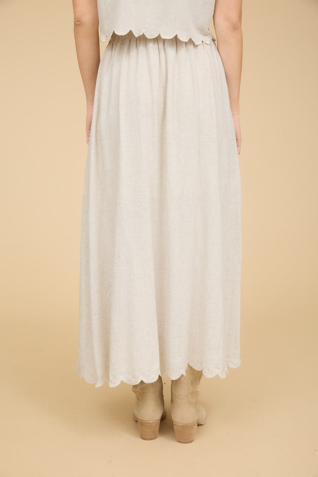 The Scallop and Sway Midi Skirt